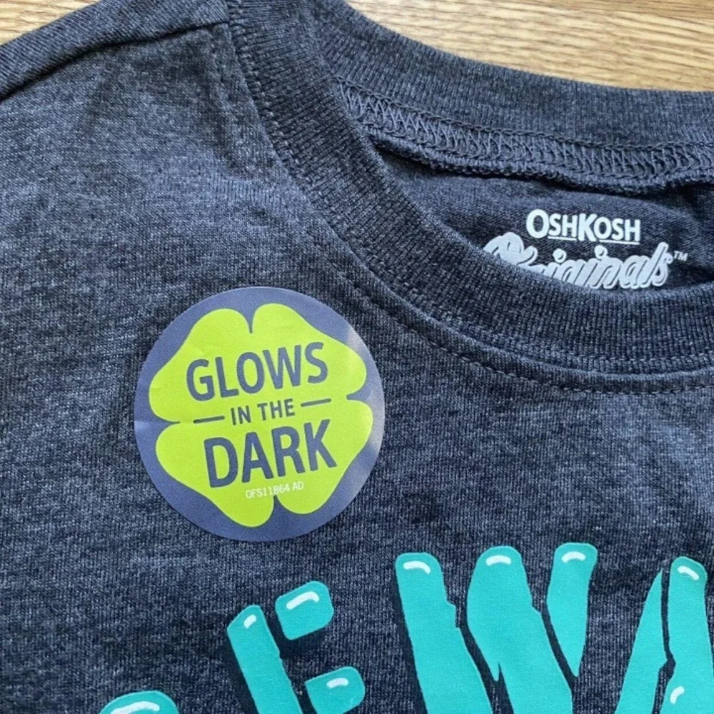 NWT OshKosh Originals Halloween Glow In The Dark Graphic‎ Tee Size 4